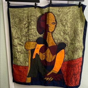 Picasso Cubist Abstract Art Silk Style Scarf